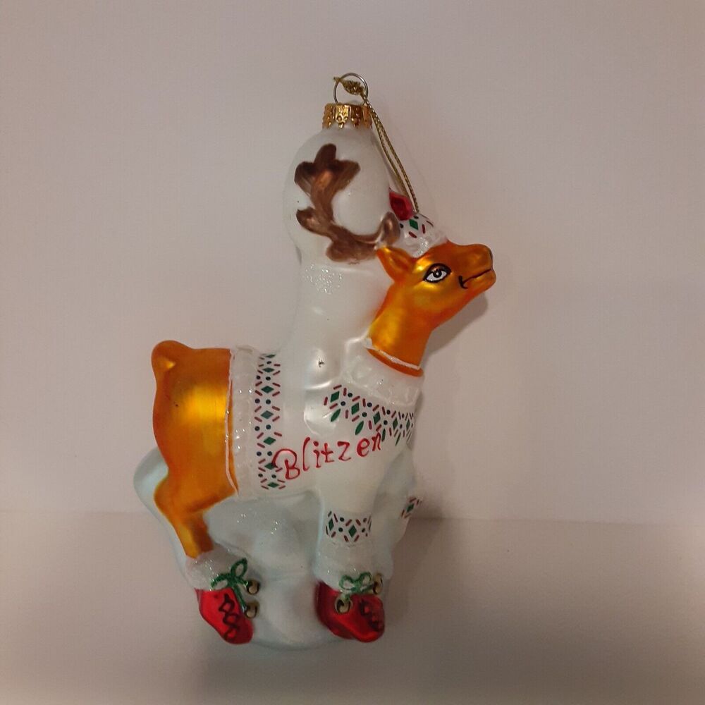 Blizen Glass Christmas Ornament 7" Fun
